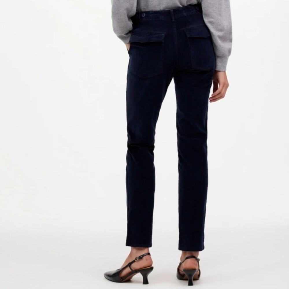 Madewell Slim Straight Utility Corduroy Pants Navy Blue Garment Dye Mid Rise 25 - Picture 2 of 12
